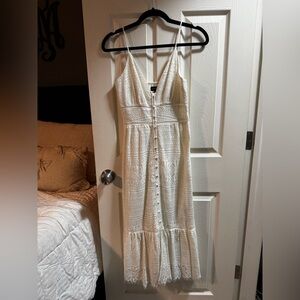 Chic White Button-Down Maxi Dress